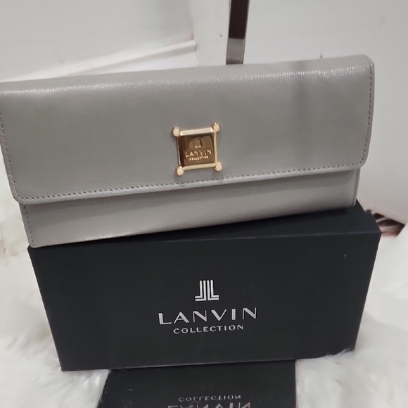 🔹️LANVIN🔹️Gray Women wallet With Box - Picture 15 of 15